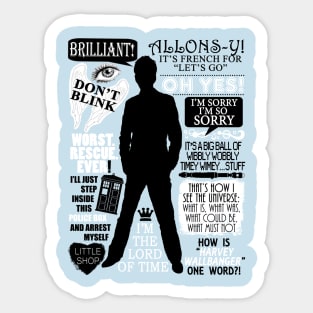 Doctor Who - 10th Doctor Quotes Sticker